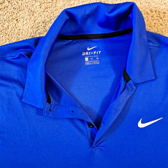 Men's Nike Pollo Blue Dri Fit - Picture 2 of 4